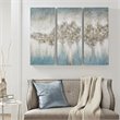 Madison Park 3-Piece MDF Wood Luminous Hand Painted Canvas Set in Blue