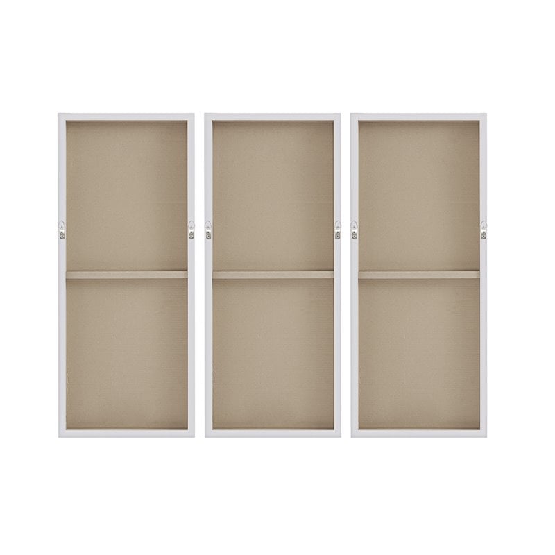 Madison Park 3-Piece Wood Twilight Mystere Hand Embellished Canvas in Gray