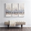 Madison Park 3-Piece Wood Twilight Mystere Hand Embellished Canvas in Gray
