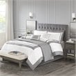 Madison Park Heritage 8-Piece Polyester Microfiber Comforter Set in Gray