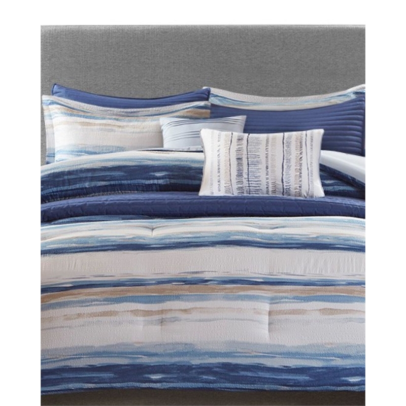 Madison Park Marina 8-Piece Microfiber Comforter and Coverlet Set in Pink