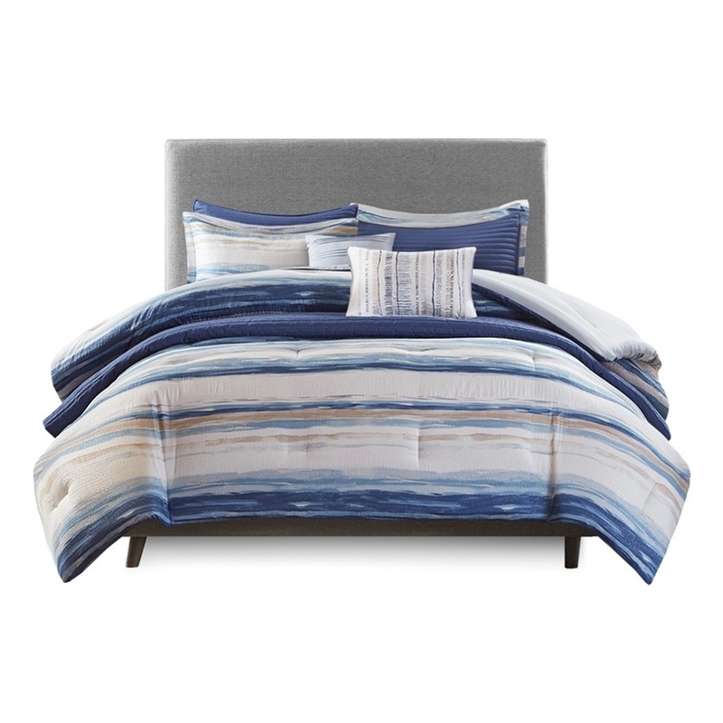 Madison Park Marina 8-Piece Microfiber Comforter and Coverlet Set in Pink