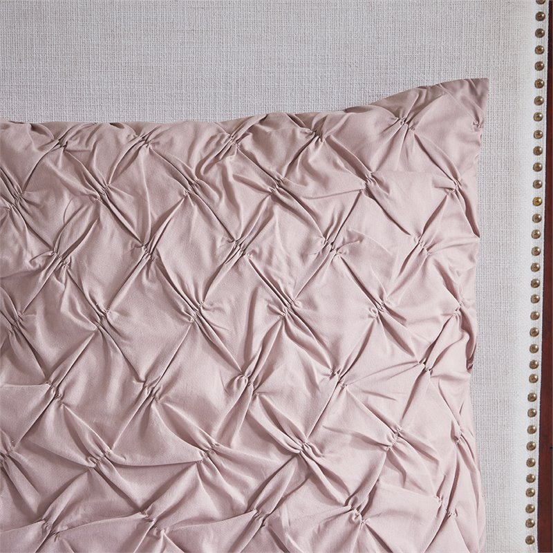 madison park cassandra 8-piece cotton percale printed comforter set in pink