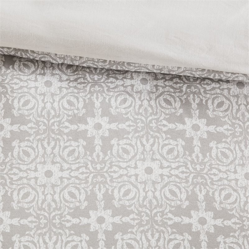 Madison Park Malia 6-Piece Farmhouse Embroidered Cotton Comforter Set in Ivory