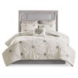Madison Park Malia 6-Piece Farmhouse Embroidered Cotton Comforter Set in Ivory