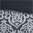 Madison Park Odette 8-Piece Polyester Jacquard Comforter Set in Navy