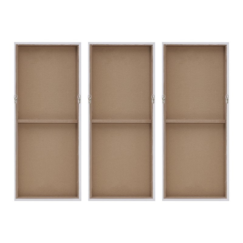 Madison Park 3-Piece MDF Wood Luminous Hand Painted Canvas Set in Gray