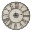 Madison Park Mason Modern MDF Wood and Veneer Wall Clock in Natural