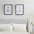 Madison Park Modern Paper and MDF Wood Framed Wall Art in Black (Set of 2)