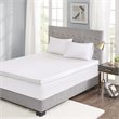 Sleep Philosophy Polyester Fiber and Gel Memory Foam Mattress Topper in White