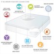 Sleep Philosophy Polyester Fiber and Gel Memory Foam Mattress Topper in White