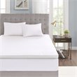 Sleep Philosophy Polyester Fiber and Gel Memory Foam Mattress Topper in White