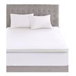 Sleep Philosophy Polyester Fiber and Gel Memory Foam Mattress Topper in White