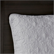 Madison Park Quebec 3-Piece Polyester Quilted Microfiber Bedspread Set in Gray