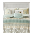 Madison Park Willa 6-Piece Cotton Sateen Printed Coverlet Set in Green