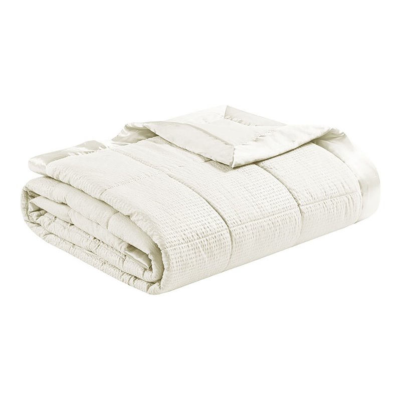 Madison Park Polyester Premium Hypoallergenic Down Alternative Blanket in Ivory