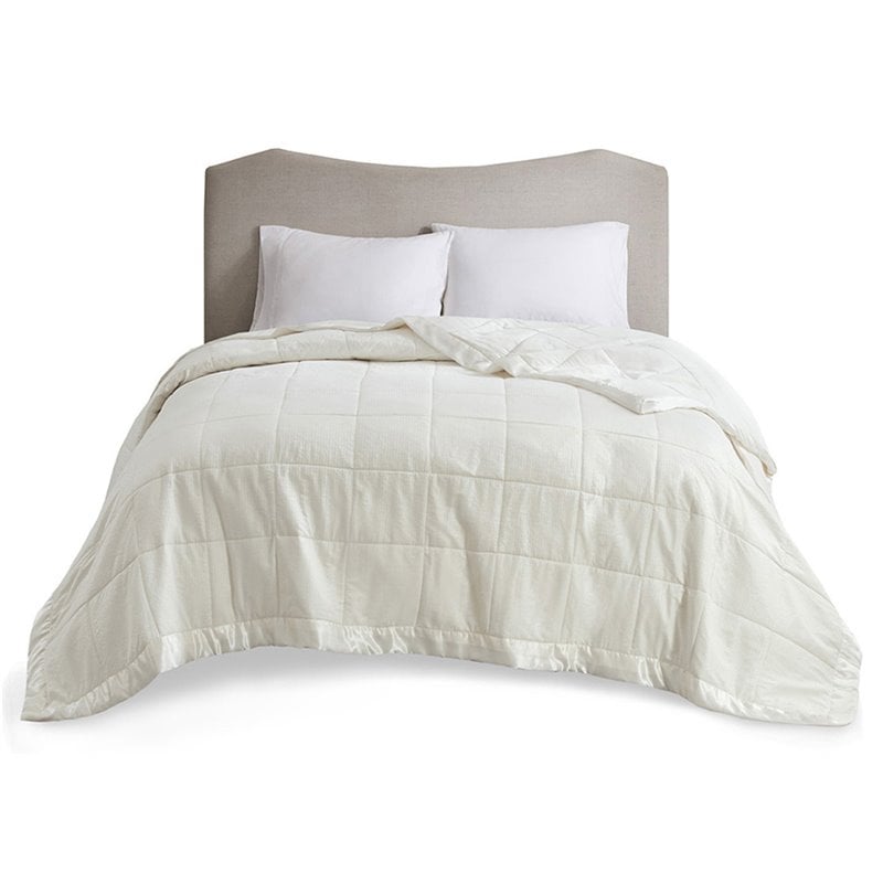 Madison Park Polyester Premium Hypoallergenic Down Alternative Blanket in Ivory