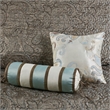 Madison Park Aubrey 5-Piece Polyester Cotton Faux Silk Bedspread Set in Blue
