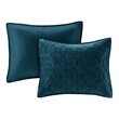 Madison Park Harper 3-Piece Contemporary Polyester Velvet Coverlet Set in Blue