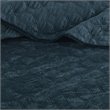 Madison Park Harper 3-Piece Contemporary Polyester Velvet Coverlet Set in Blue