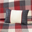 Madison Park Ridge 6-Piece Polyester Printed Herringbone Coverlet Set in Red