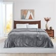 Beautyrest Polyester Solid Knitted Microlight Heated Blanket in Gray