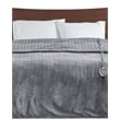 Beautyrest Polyester Solid Knitted Microlight Heated Blanket in Gray