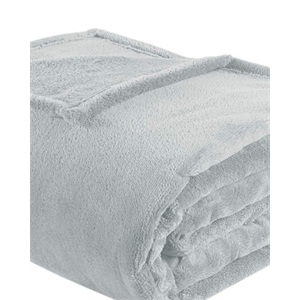 Intelligent Design Polyester Microlight Plush Brushed Oversized Blanket in Gray