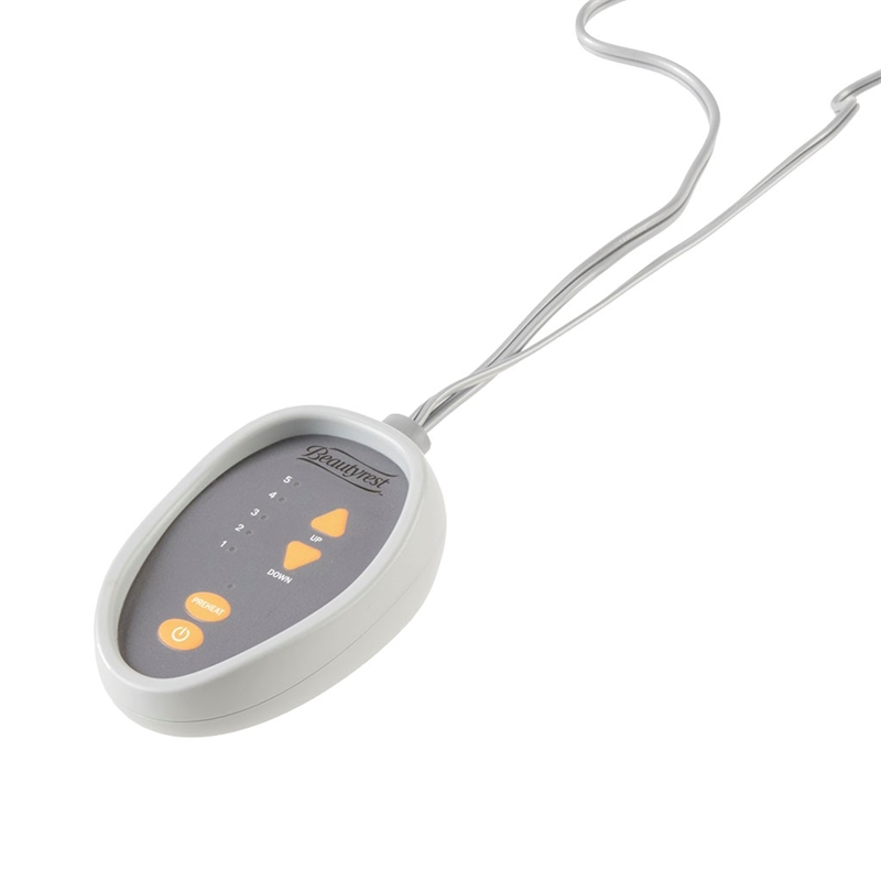 Beautyrest Contemporary Cotton and Polyester Heated Mattress Pad in White