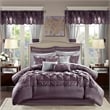 Madison Park Essentials Joella 24-Piece Polyester Comforter Set in Purple