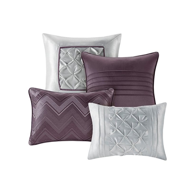 Madison Park Essentials Joella 24-Piece Polyester Comforter Set in Purple