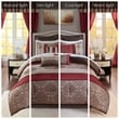 Madison Park Essentials Delaney 24-Piece Polyester Jacquard Comforter Set in Red