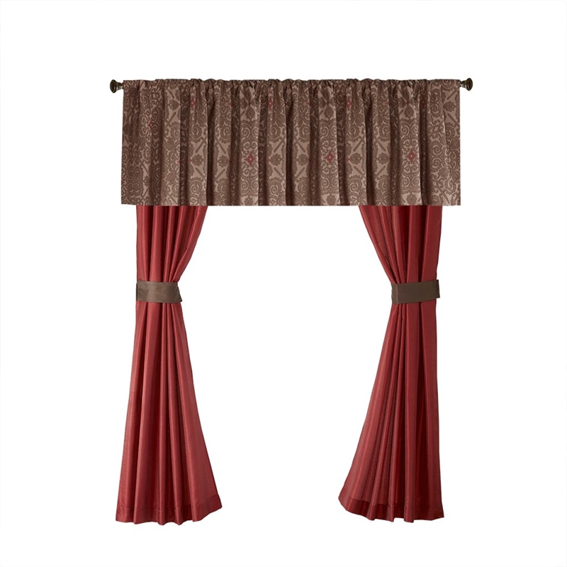 Madison Park Essentials Delaney 24-Piece Polyester Jacquard Comforter Set in Red