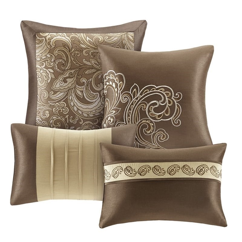 Madison Park Essentials Brystol 24-Piece Polyester Comforter Set in Brown