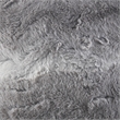 Madison Park Zuri Modern Polyester Faux Tip Dyed Brushed Long Fur Pillow in Gray