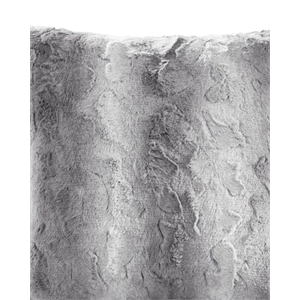 Madison Park Zuri Modern Polyester Faux Tip Dyed Brushed Long Fur Pillow in Gray