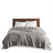 Madison Park Contemporary 100 Percent Egyptian Cotton Solid Blanket in Gray