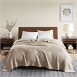 Madison Park Contemporary 100 Percent Egyptian Cotton Solid Blanket in Khaki