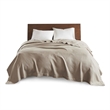 Madison Park Contemporary 100 Percent Egyptian Cotton Solid Blanket in Khaki
