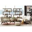 INK+IVY Blaze Triangle Mid-Century Engineered Wood End Table in Brown
