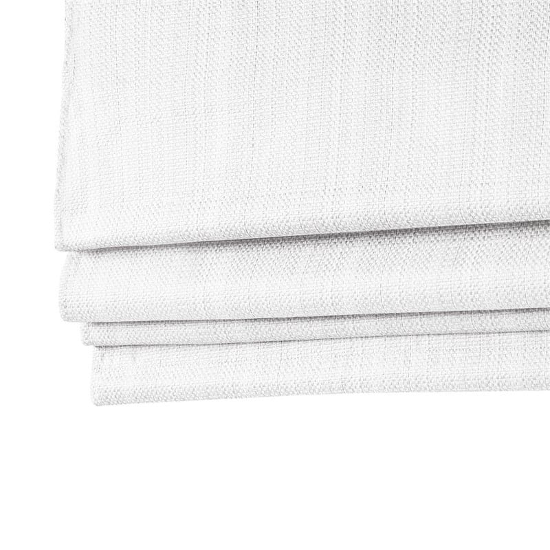 Madison Park Galen Basketweave Room Darkening Cordless Roman Shade in White