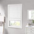 Madison Park Galen Basketweave Room Darkening Cordless Roman Shade in White