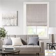 Madison Park Galen Polyester Basket Weave Light Filtering Roman Shade in Brown