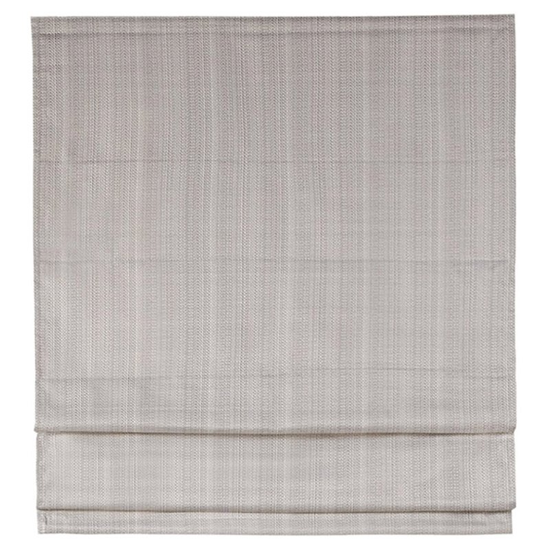 Madison Park Galen Polyester Basket Weave Light Filtering Roman Shade in Brown