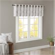 Madison Park Saratoga Polyester Cotton Rayon Fretwork Printed Valance in Ivory