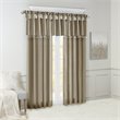 Madison Park Emilia Lightweight Faux Silk Fabric Valance with Beads in Pewter