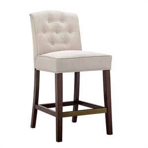 Madison Park Marian 26&quot Transitional Solid Wood Counter Stool in Tan