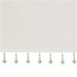 Madison Park Emilia Lightweight Faux Silk Fabric Valance with Beads in White
