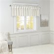 Madison Park Emilia Lightweight Faux Silk Fabric Valance with Beads in White