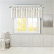 Madison Park Emilia Lightweight Faux Silk Fabric Valance with Beads in White